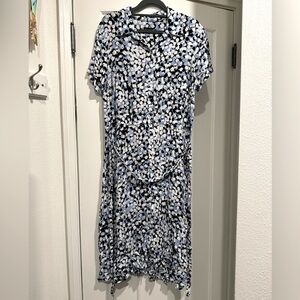 Work/Play Versatile Dress With Waist Tie and Buttons